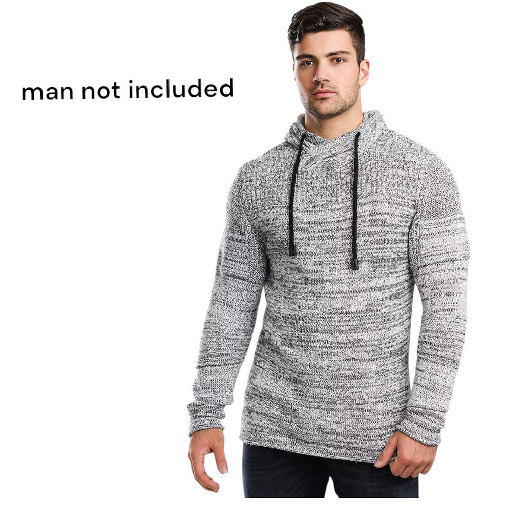 Outpost Makers Hooded Sweater Mens Large Gray Crossover Knit Pullover Buckle